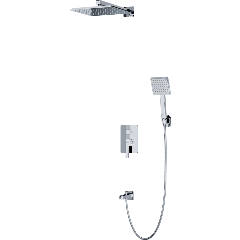 Kare Ankastre Sistem 2 Yönlü Krom