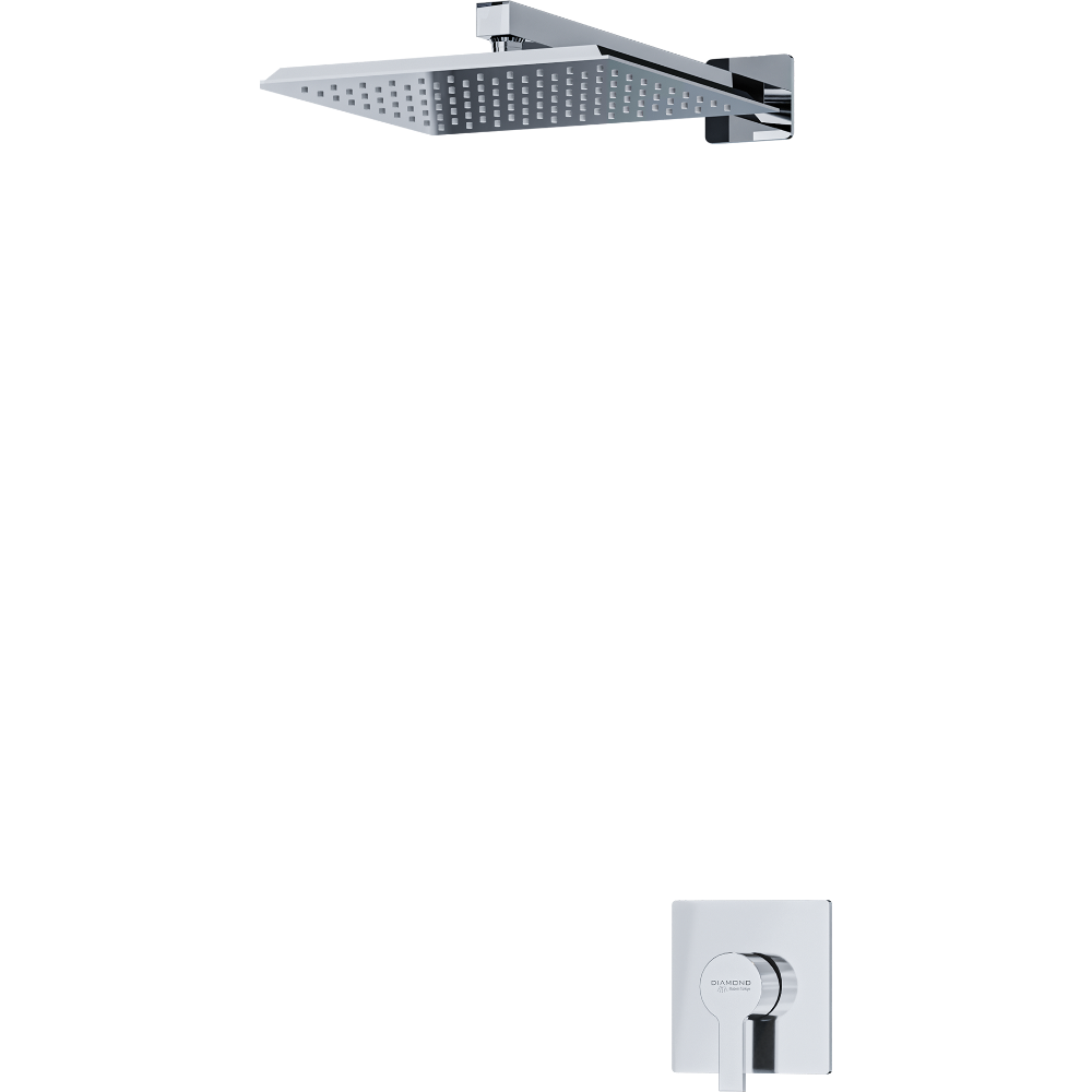Kare Ankastre Sistem 1 Yönlü Krom