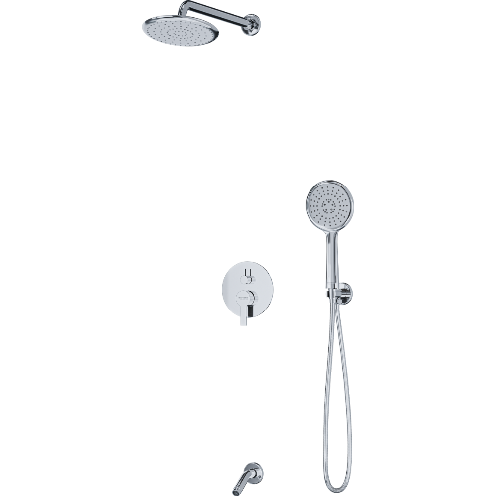Oval Ankastre Sistem 3 Yönlü Krom